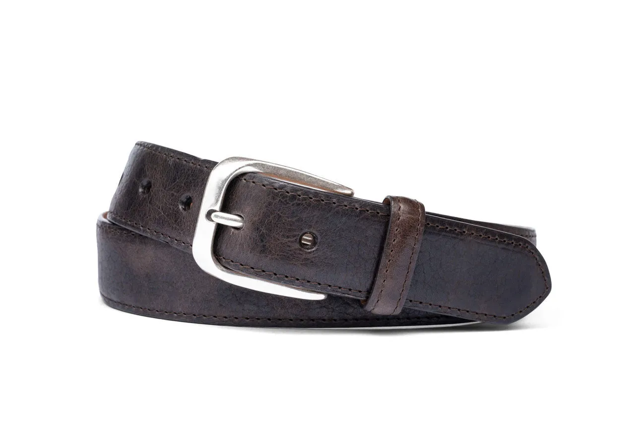 Navajo Bison Belt with Antique Nickel Buckle sold by W. Kleinberg product image thumbnail 2