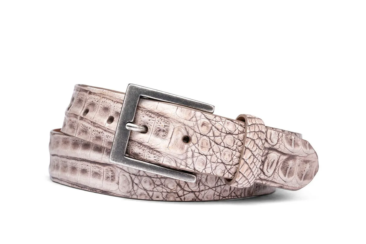Vintage Crocodile Belt with Antique Nickel Buckle sold by W. Kleinberg product image thumbnail 5