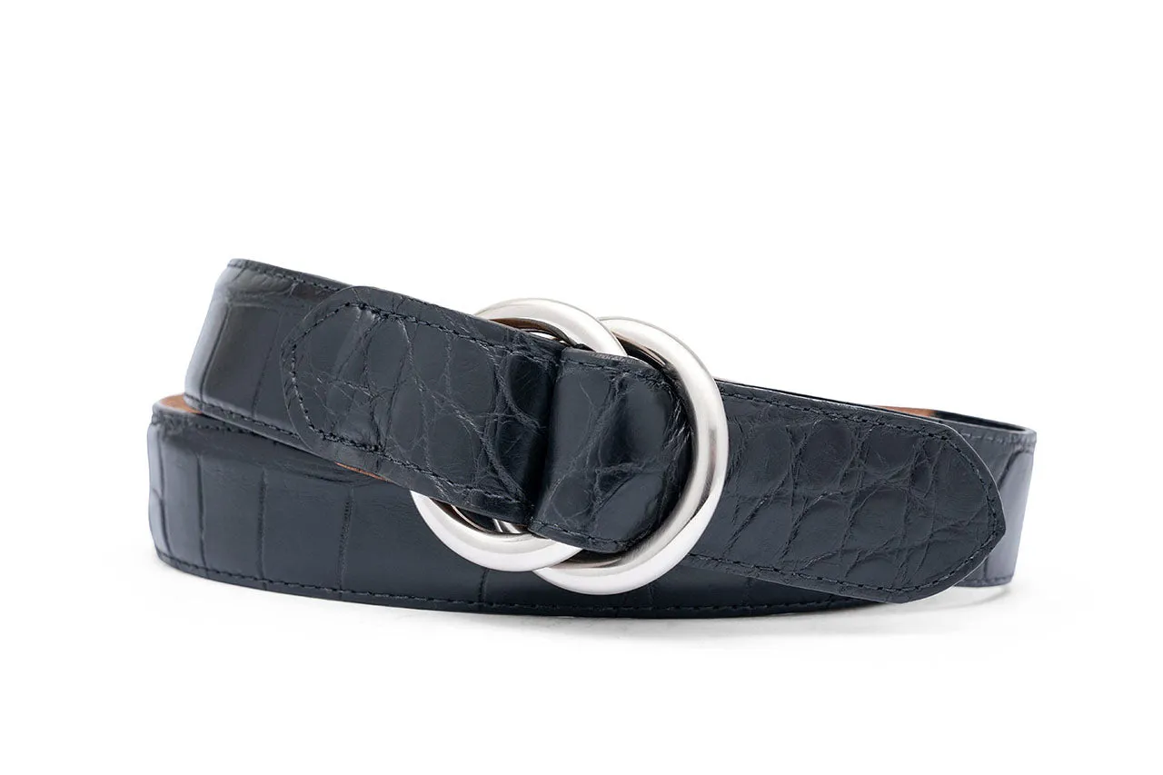 Matte Alligator Belt with O-ring Buckles sold by W. Kleinberg product image thumbnail 2