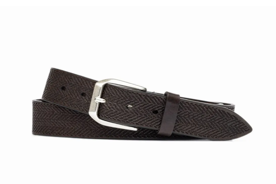 Italian Tracks Belt with Antiqued Nickel Buckle sold by W. Kleinberg