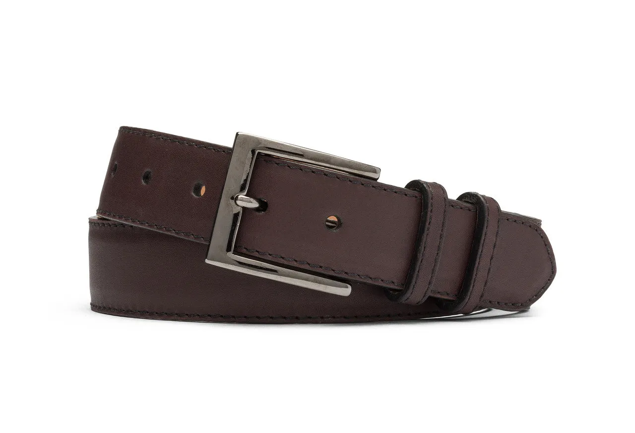 Matte Calf Belt with Gunmetal Buckle sold by W. Kleinberg product image thumbnail 3