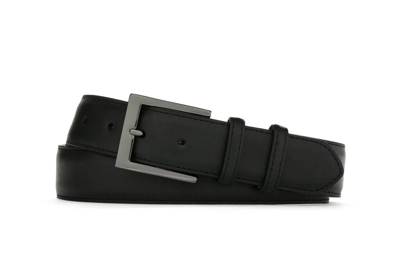 Matte Calf Belt with Gunmetal Buckle sold by W. Kleinberg product image thumbnail 5