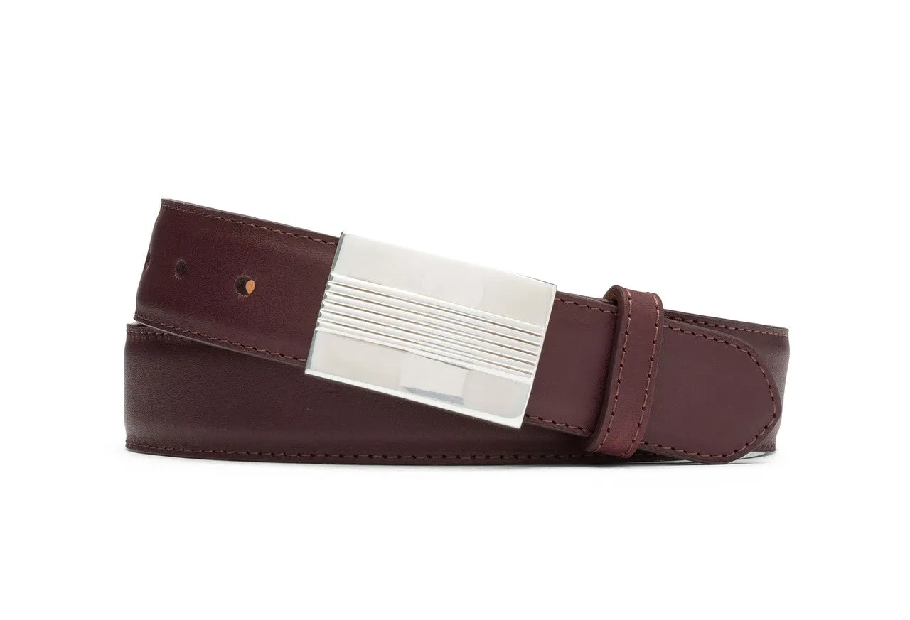 Matte Calf Belt with Plaque Buckle sold by W. Kleinberg product image thumbnail 3