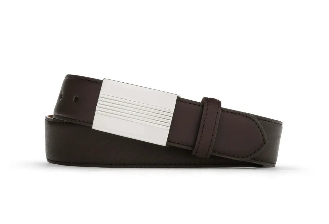 Matte Calf Belt with Plaque Buckle sold by W. Kleinberg product image thumbnail 5