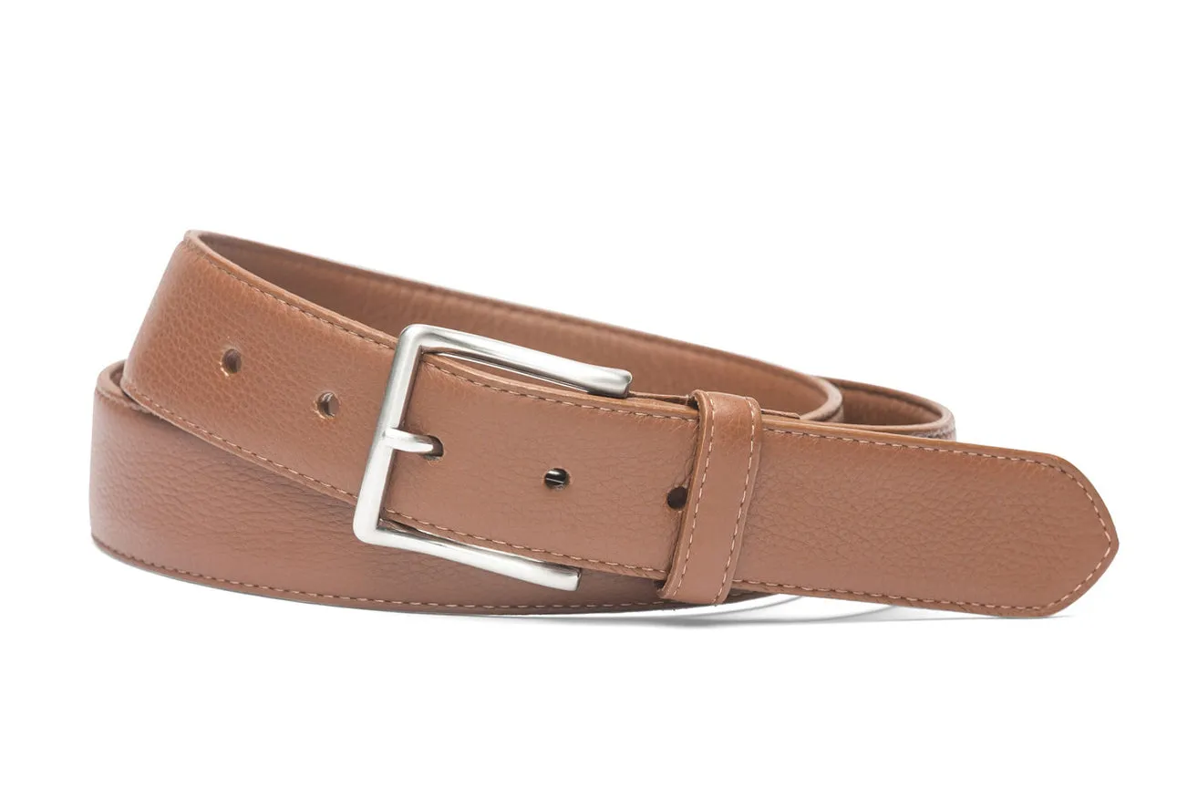 Pebbled Calf Soft Belt with Brushed Nickel Buckle sold by W. Kleinberg product image thumbnail 4