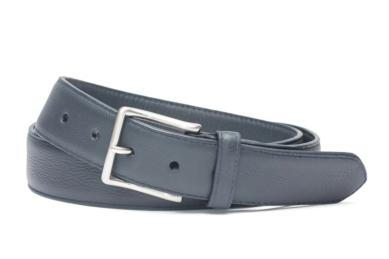 Pebbled Calf Soft Belt with Brushed Nickel Buckle sold by W. Kleinberg product image thumbnail 5