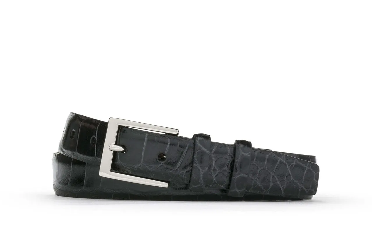 Embossed Crocodile Belt with Nickel Buckle sold by W. Kleinberg product image thumbnail 4