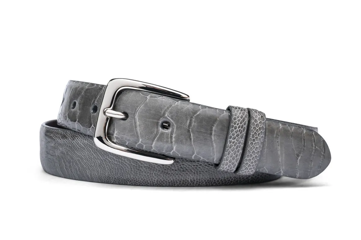 Ostrich Leg Belt with Nickel Buckle sold by W. Kleinberg product image thumbnail 3