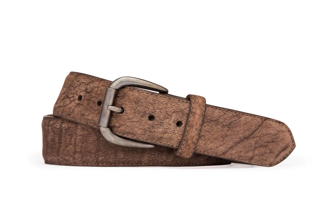 Sueded Bison Belt with Roller Buckle sold by W. Kleinberg