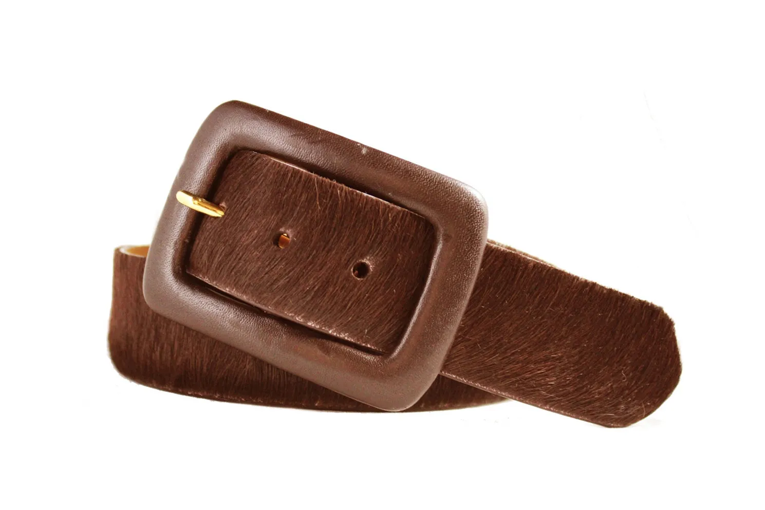 Calf Hair Belt with Covered Buckle sold by W. Kleinberg product image thumbnail 3