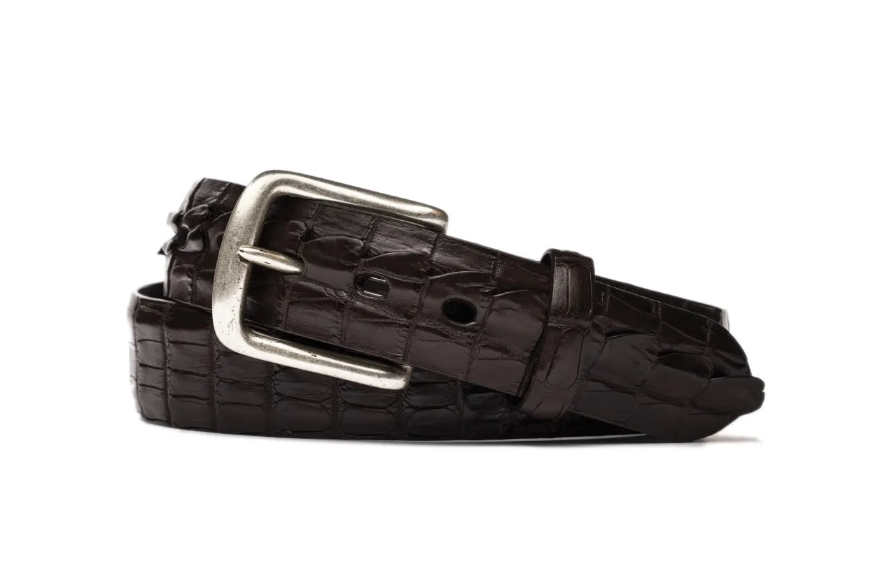 Hornback Alligator Tail Belt with Nickel Buckle sold by W. Kleinberg product image thumbnail 3