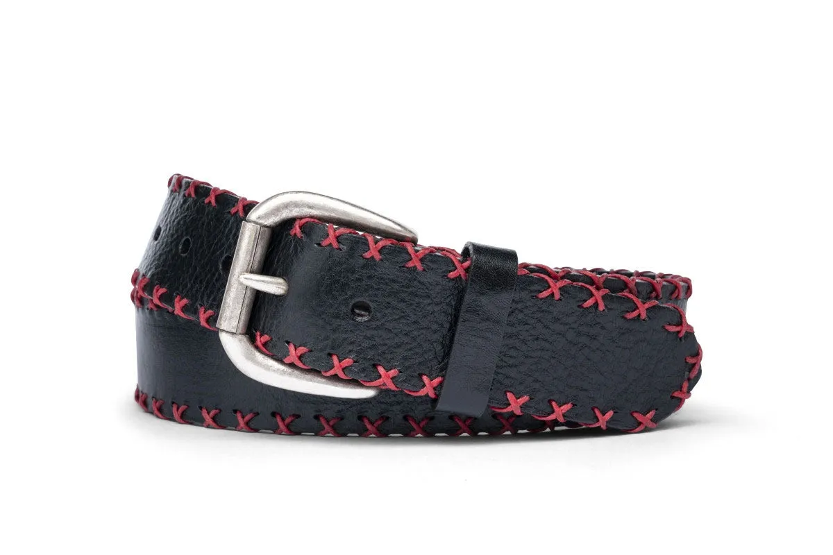 Aztec Cross Stitch Belt with Antique Nickel Buckle sold by W. Kleinberg product image thumbnail 4