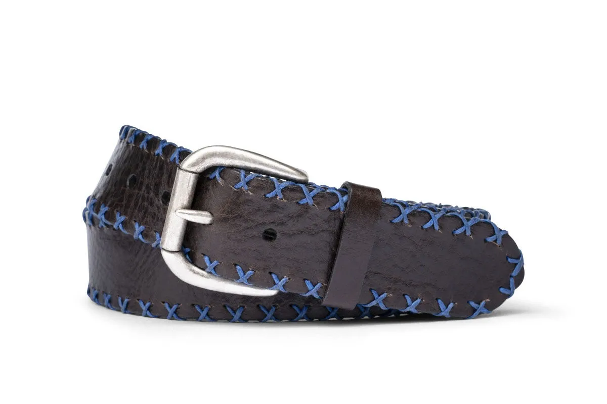 Aztec Cross Stitch Belt with Antique Nickel Buckle sold by W. Kleinberg product image thumbnail 5