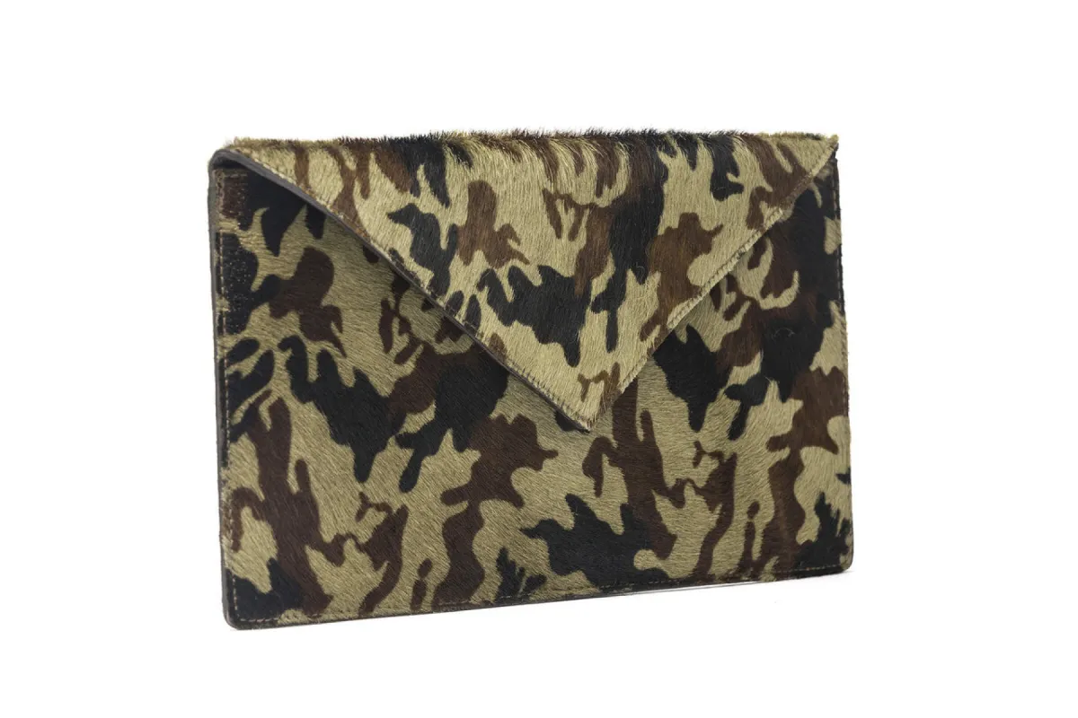 Calf Hair Slim Envelope Clutch sold by W. Kleinberg