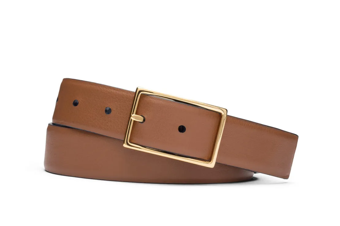 Reversible Calf Belt with Gold Buckle sold by W. Kleinberg product image thumbnail 2