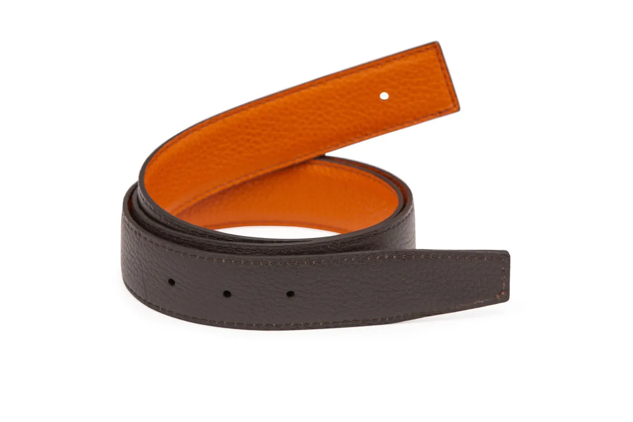 Pebbled Calf Reversible H Strap sold by W. Kleinberg