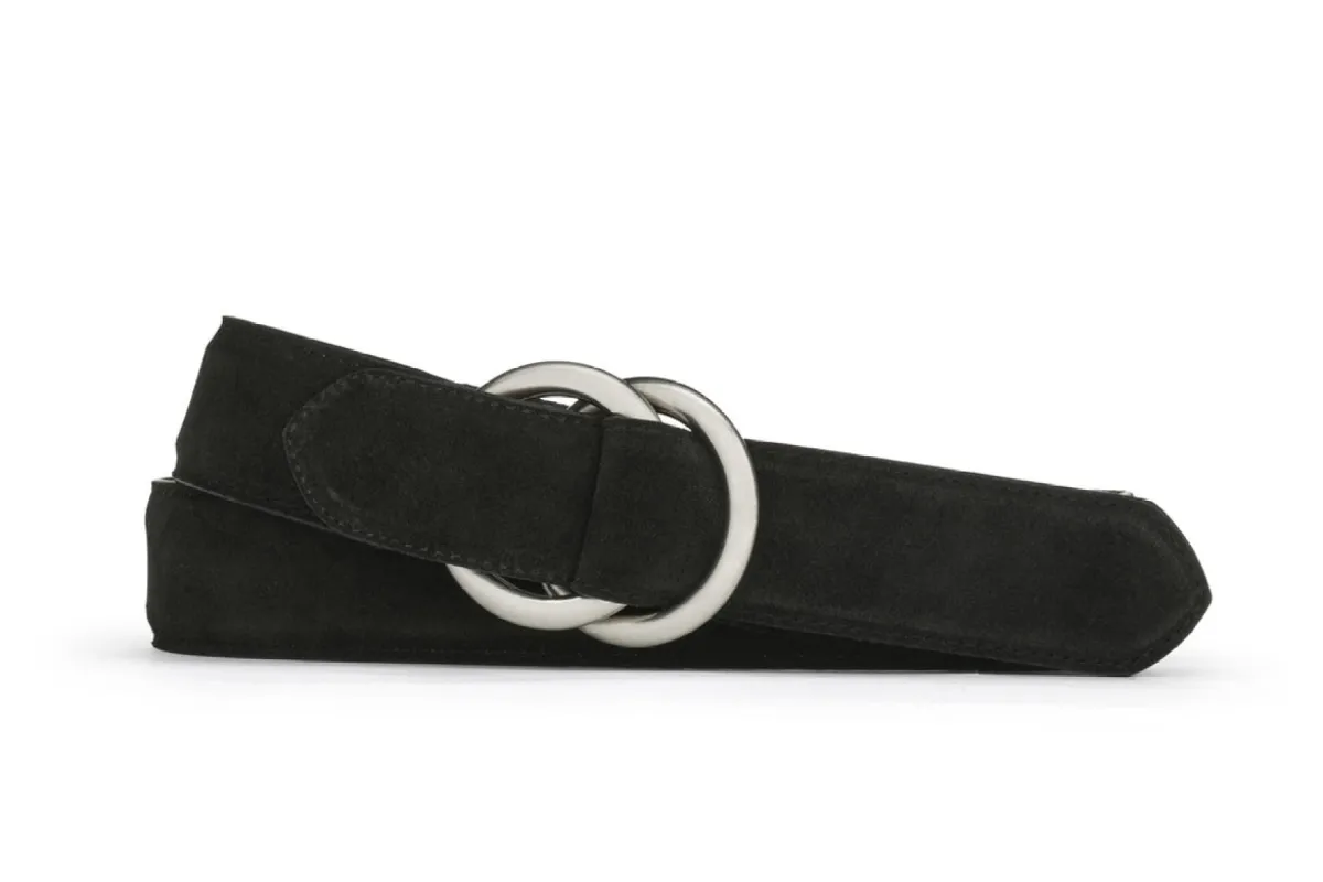 Extra-Long Suede Belt with O-ring Buckles sold by W. Kleinberg