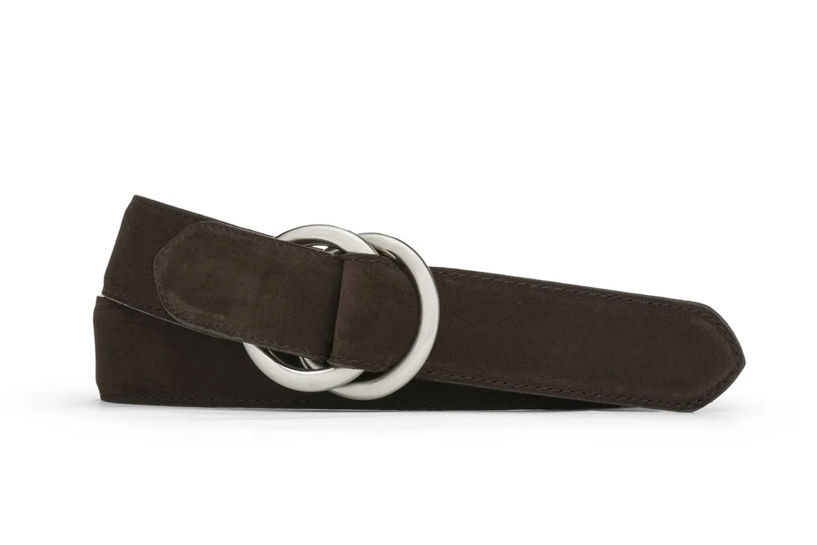 Extra-Long Suede Belt with O-ring Buckles sold by W. Kleinberg product image thumbnail 2