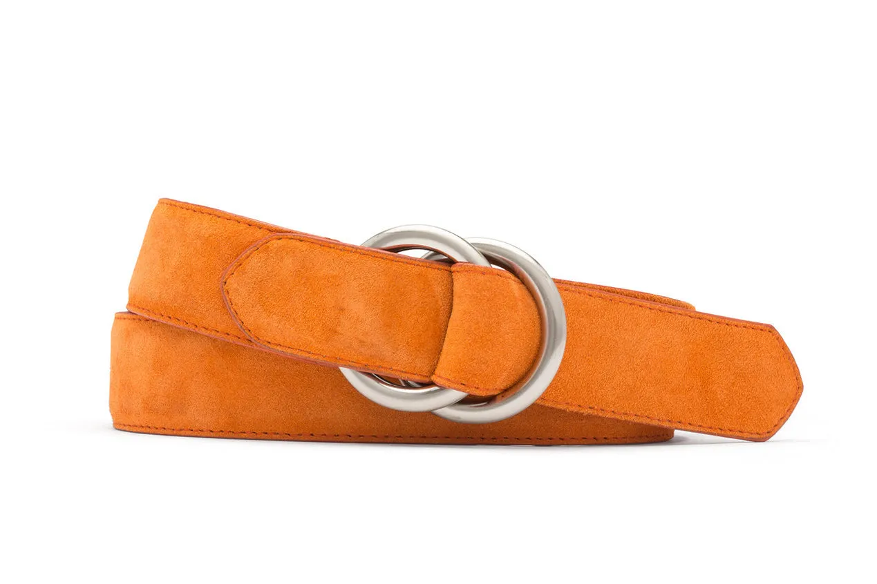 Extra-Long Suede Belt with O-ring Buckles sold by W. Kleinberg product image thumbnail 3