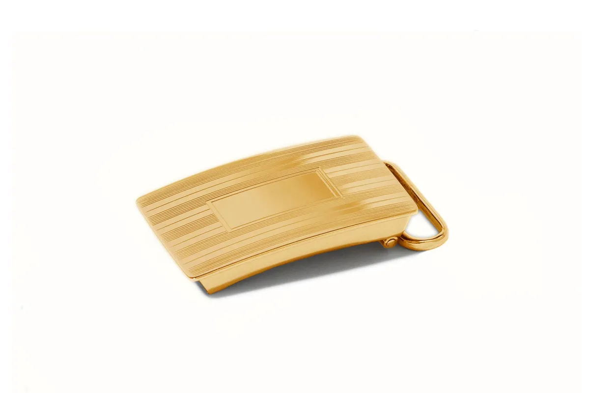 Etched Plaque Compression Buckle sold by W. Kleinberg