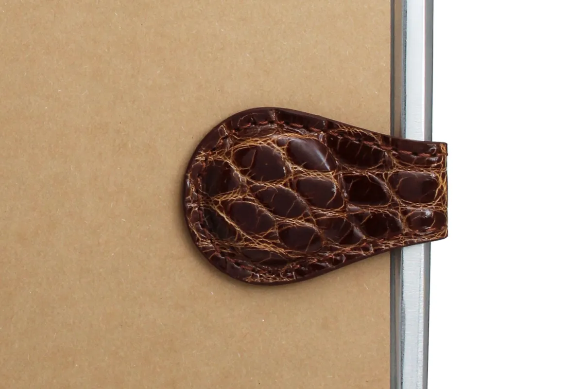 Magnetic Bookmark in Matte Alligator made by W. Kleinberg