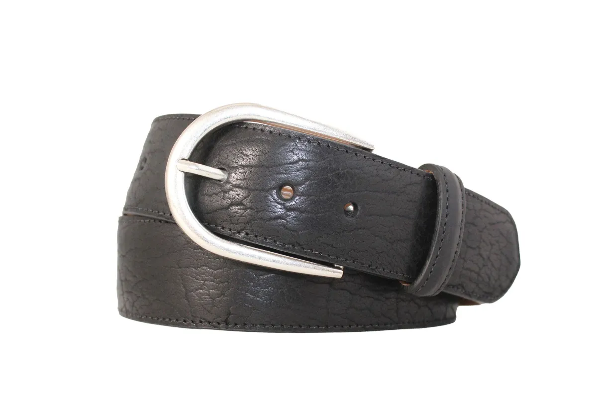 Tucson Bison Belt with Antique Silver Buckle made by W. Kleinberg