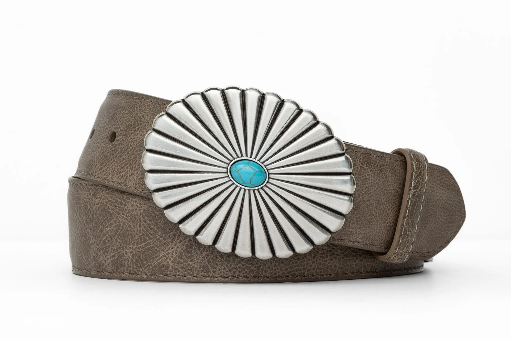 Outlaw Calf Belt with Turquoise-Accented Buckle sold by W. Kleinberg product image thumbnail 2