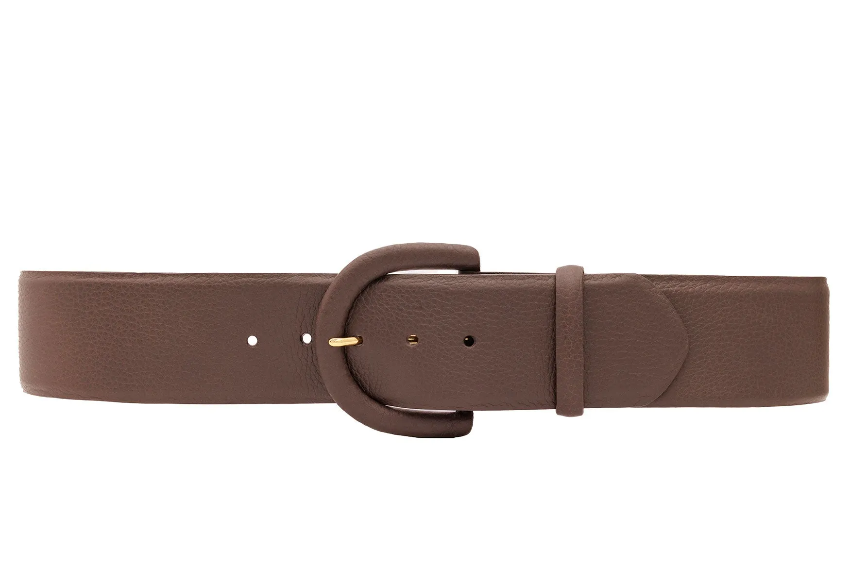 Contoured Pebbled Calf Belt with Covered Buckle sold by W. Kleinberg