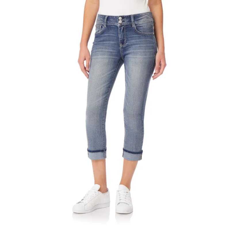 InstaStretch Flirty Curvy Crop Jeans sold by Wallflower