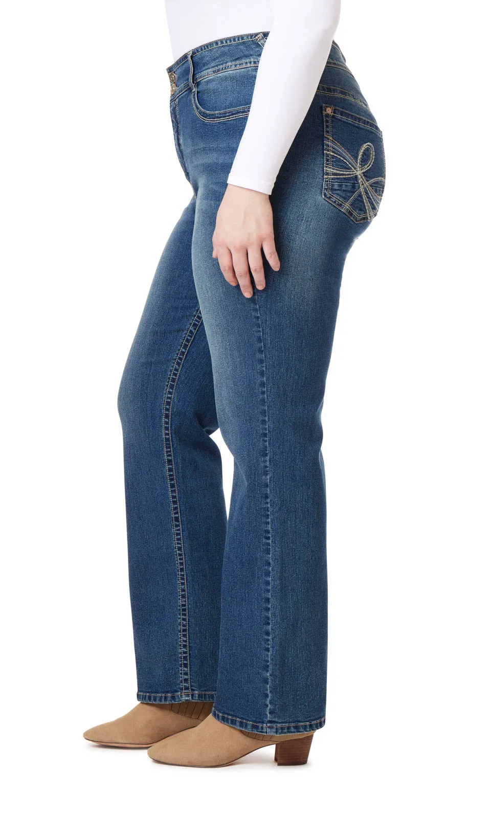 Plus InstaStretch® Luscious Curvy Bootcut Jeans sold by Wallflower product image thumbnail 2