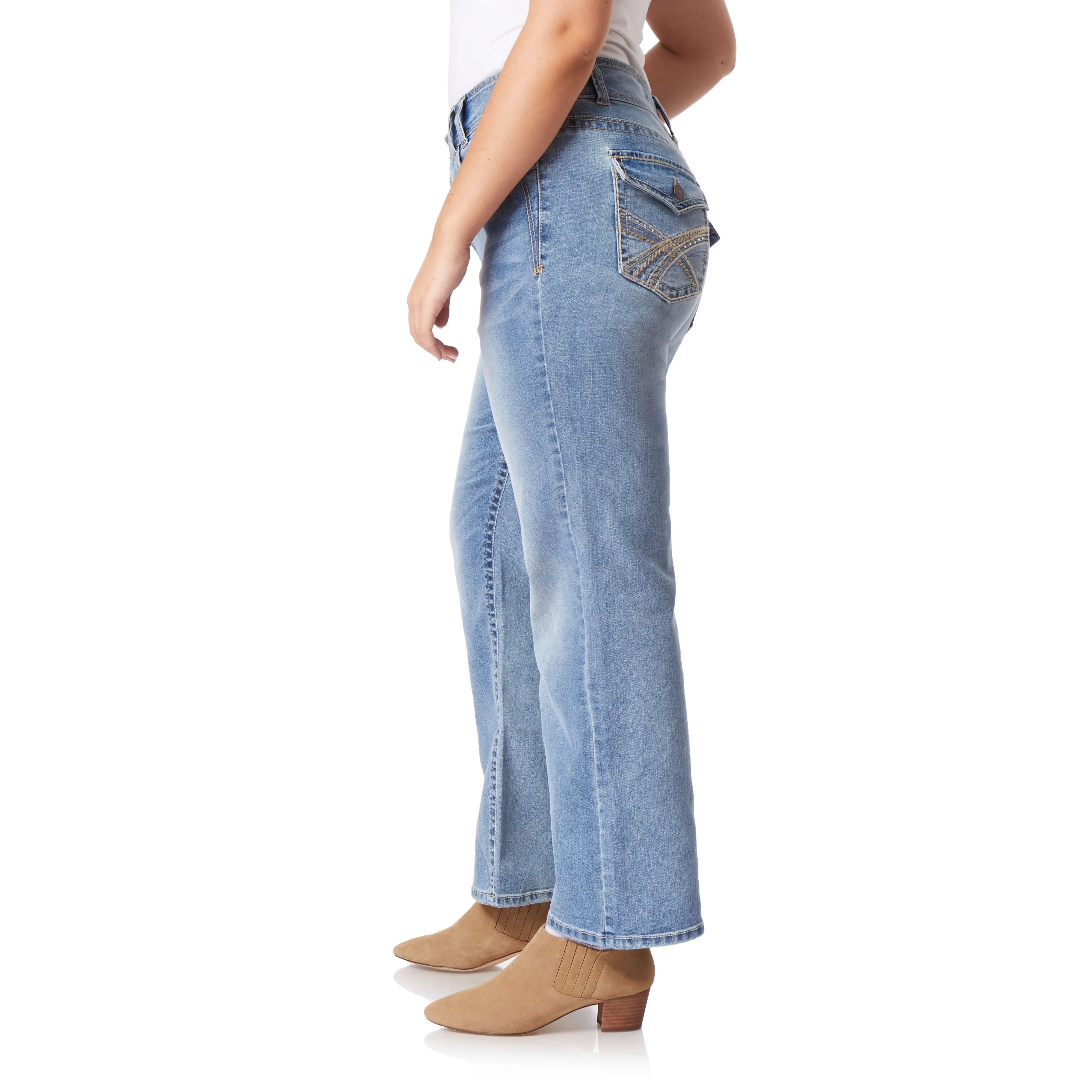 Plus Instastretch® Luscious Curvy Bootcut Jeans sold by Wallflower product image thumbnail 2