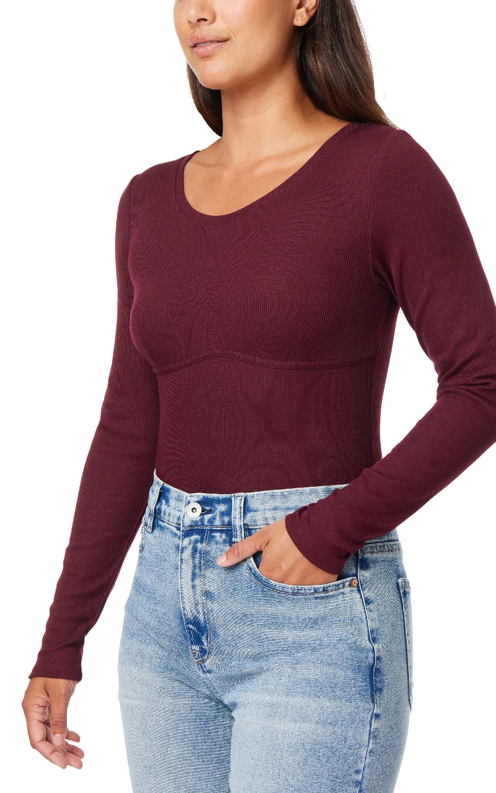 Rib Knit Bodysuit sold by Wallflower product image thumbnail 2