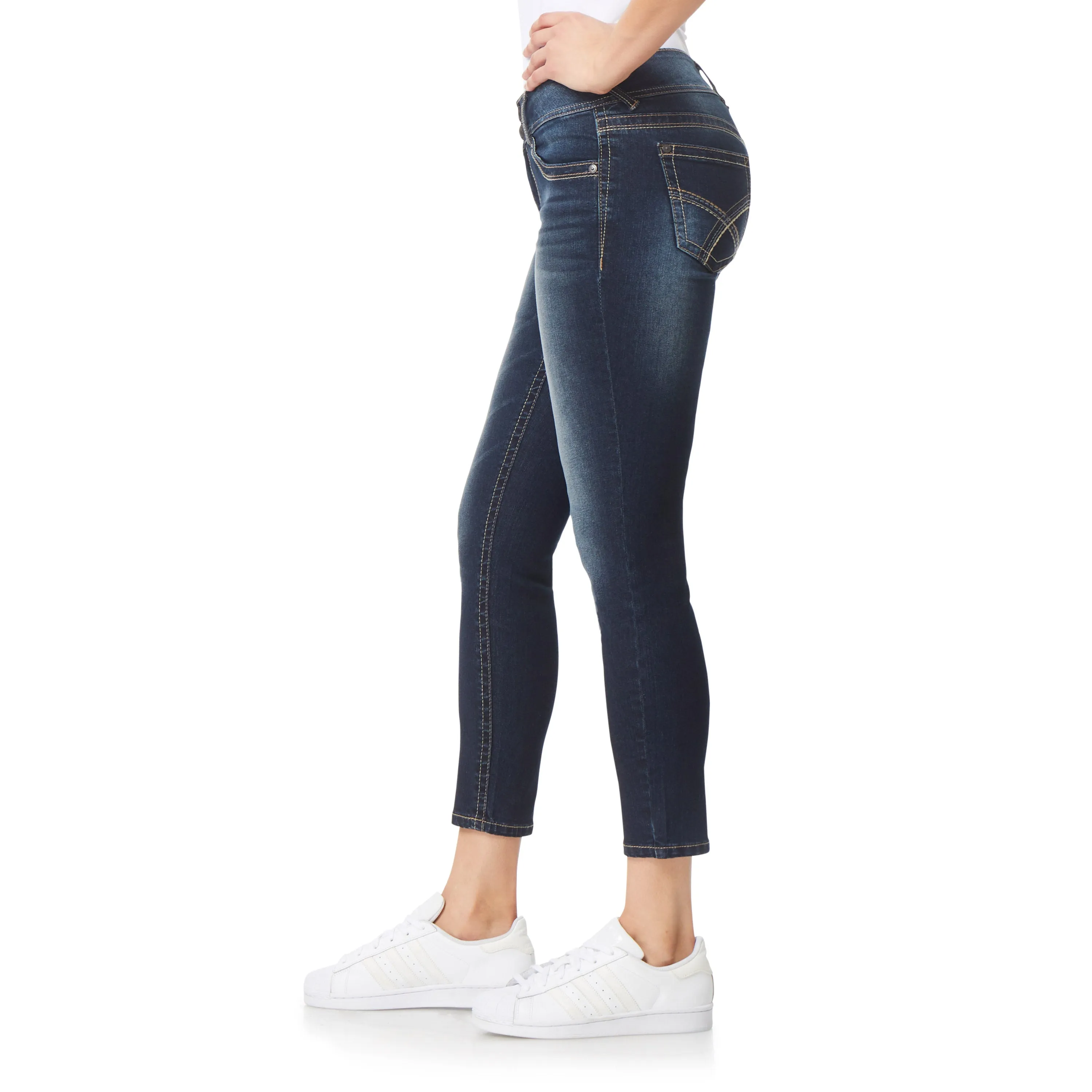 InstaStretch Luscious Curvy Mid Rise Ankle Jeans sold by Wallflower product image thumbnail 2