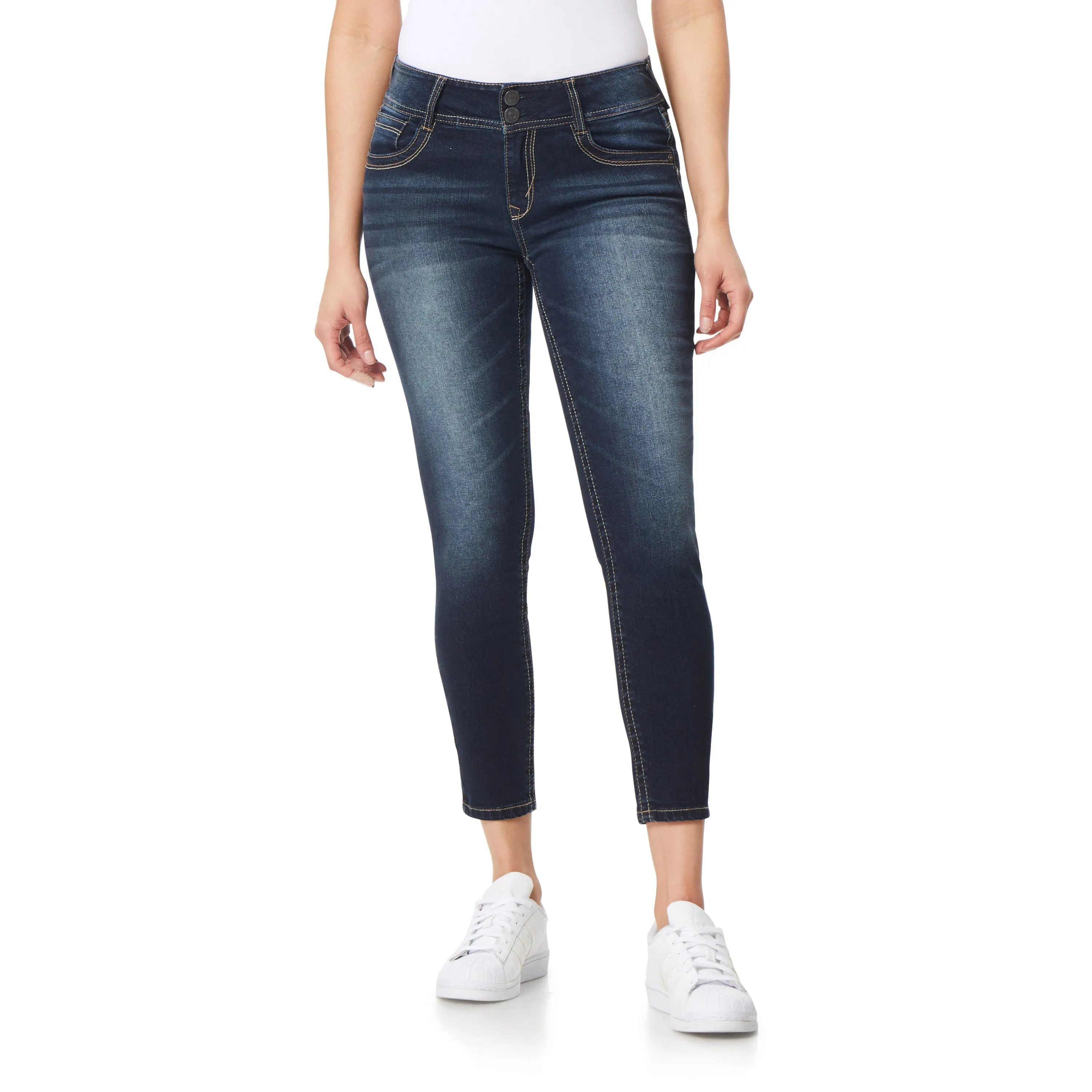 InstaStretch Luscious Curvy Mid Rise Ankle Jeans sold by Wallflower