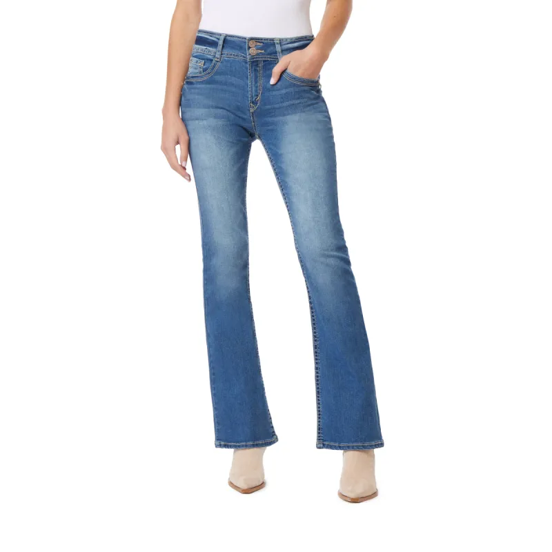 InstaStretch Flirty Curvy Flare High Rise Jeans sold by Wallflower