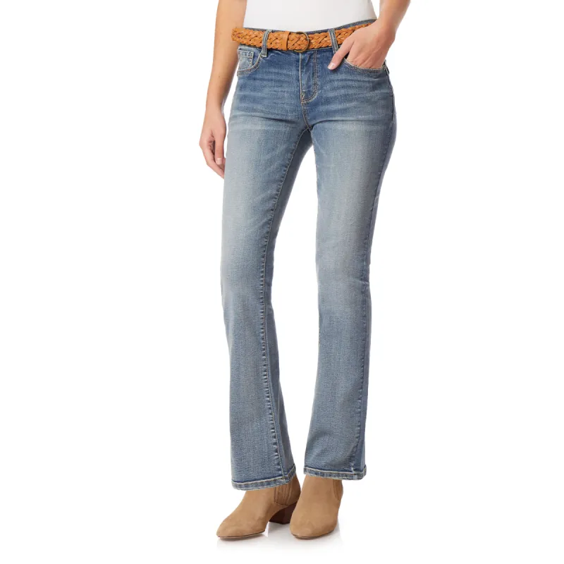 InstaStretch Legendary Slim Mid-Rise Bootcut Jeans sold by Wallflower