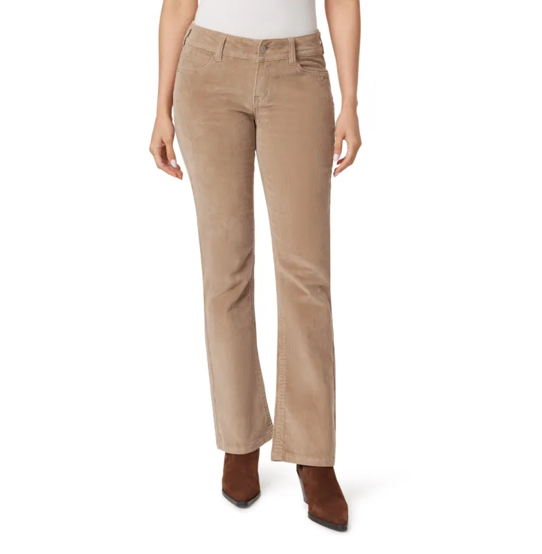 Feisty Curvy Low Rise Slim Flare Corduroy Pants sold by Wallflower