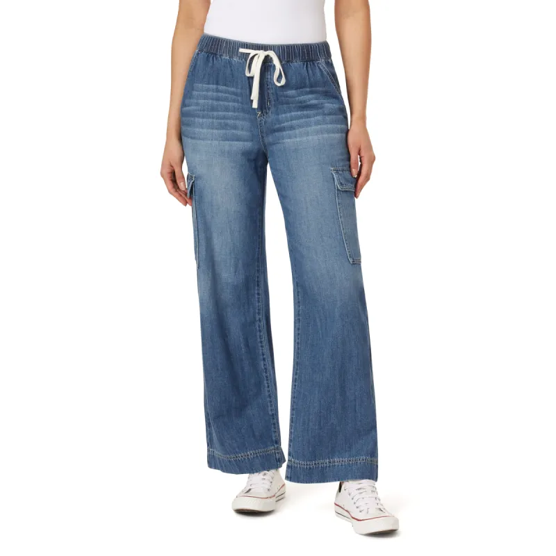 InstaStretch Tomboy Relaxed Mid-Rise Cargo Jeans sold by Wallflower