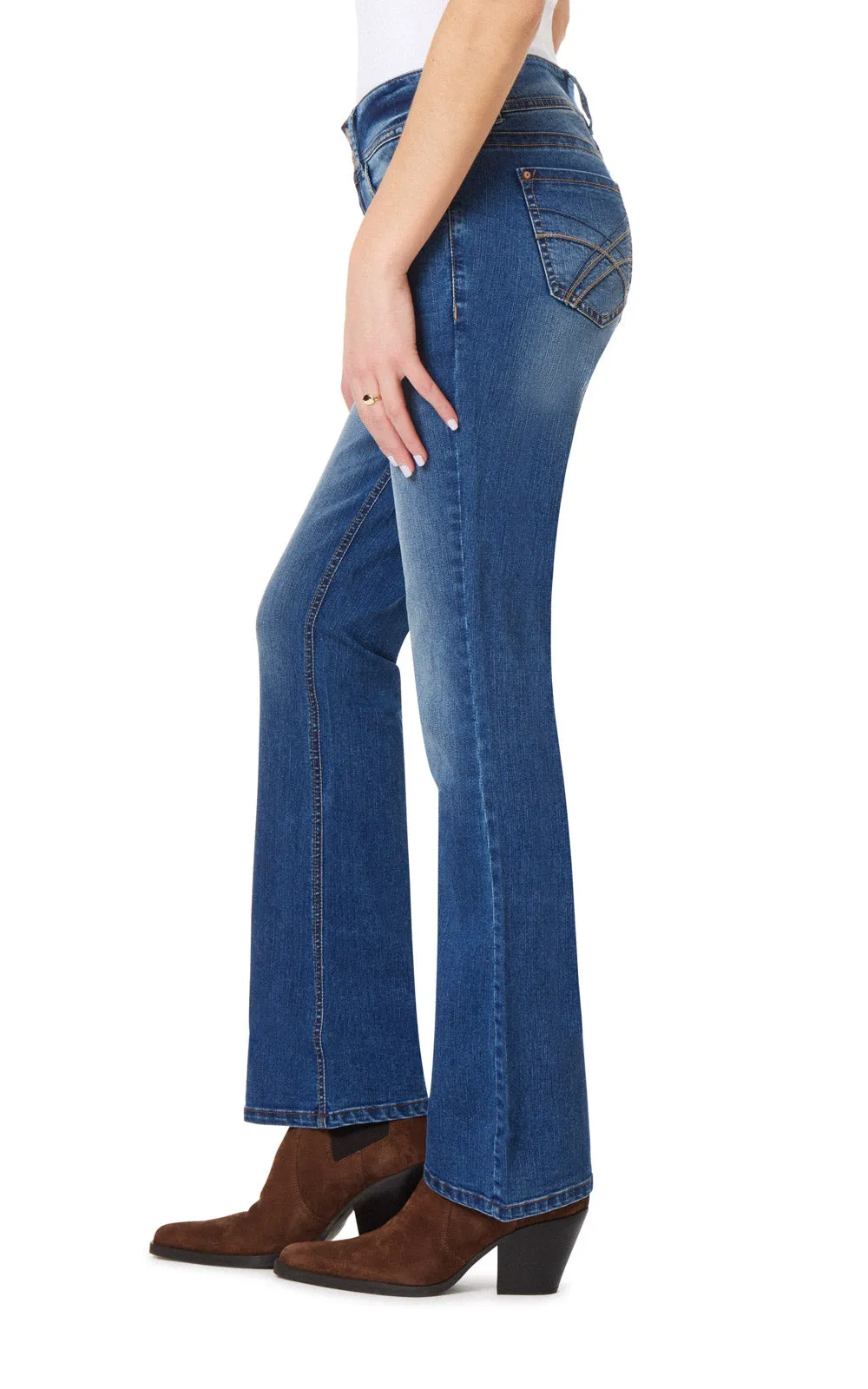 InstaStretch Luscious Curvy Bootcut Mid-Rise Jeans sold by Wallflower product image thumbnail 2
