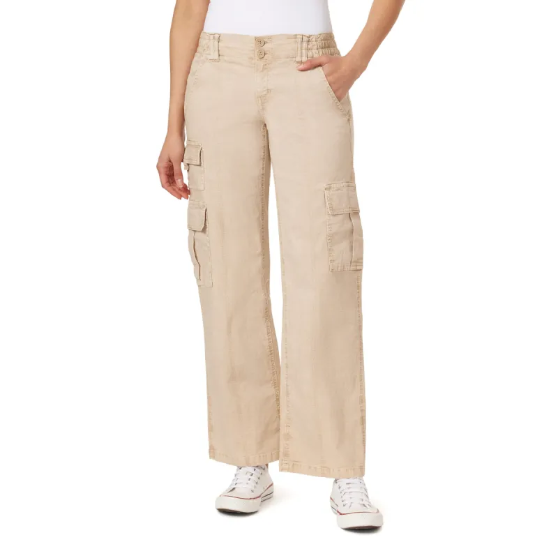 InstaStretch Feisty Curvy Low Rise Relaxed Cargo Pants sold by Wallflower