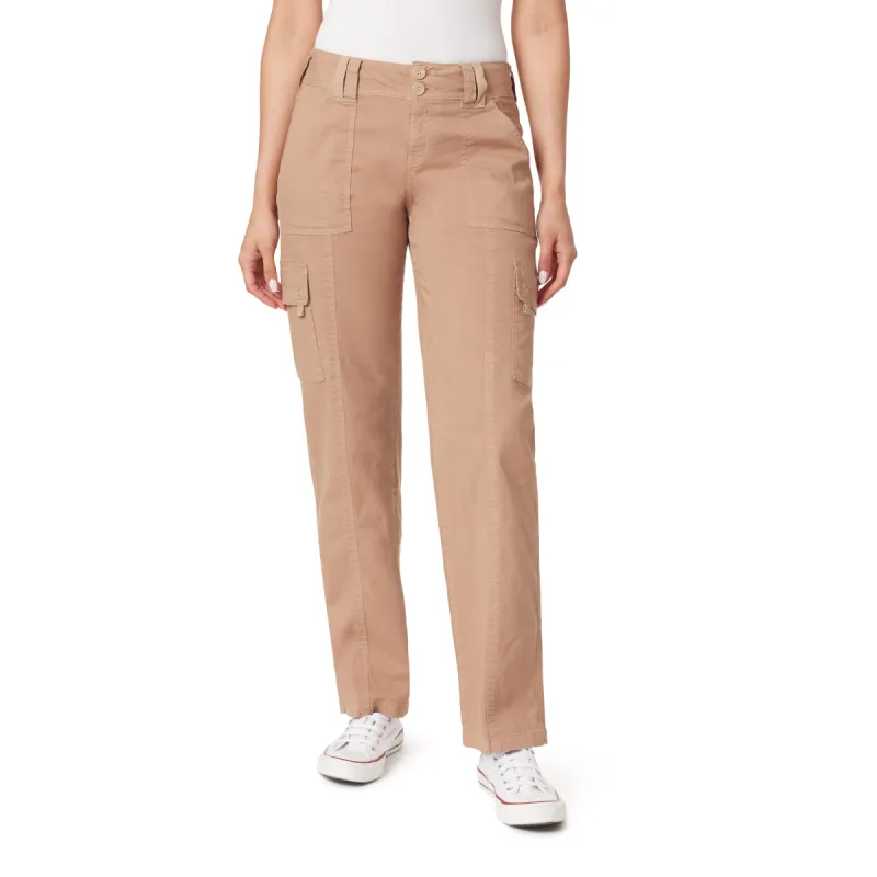InstaStretch Luscious Curvy Twill Relaxed Cargo Straight Mid Rise Pants sold by Wallflower