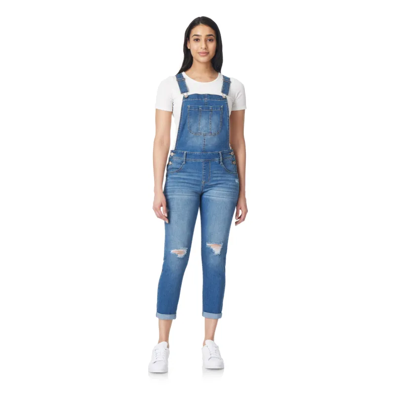 Basic Mid Rise Overalls sold by Wallflower
