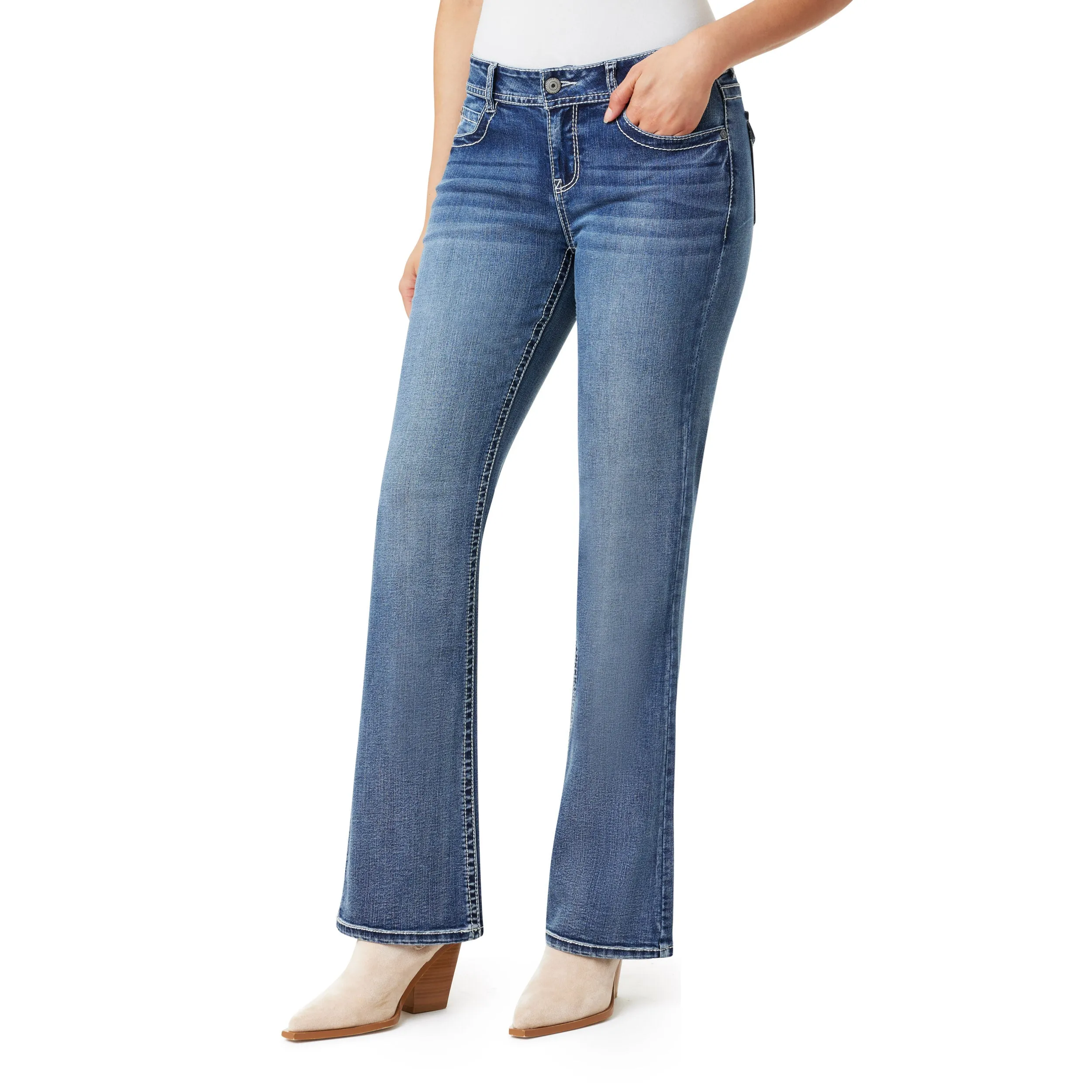 InstaSretch Feisty Curvy Skinny Low Rise Jeans sold by Wallflower product image thumbnail 3