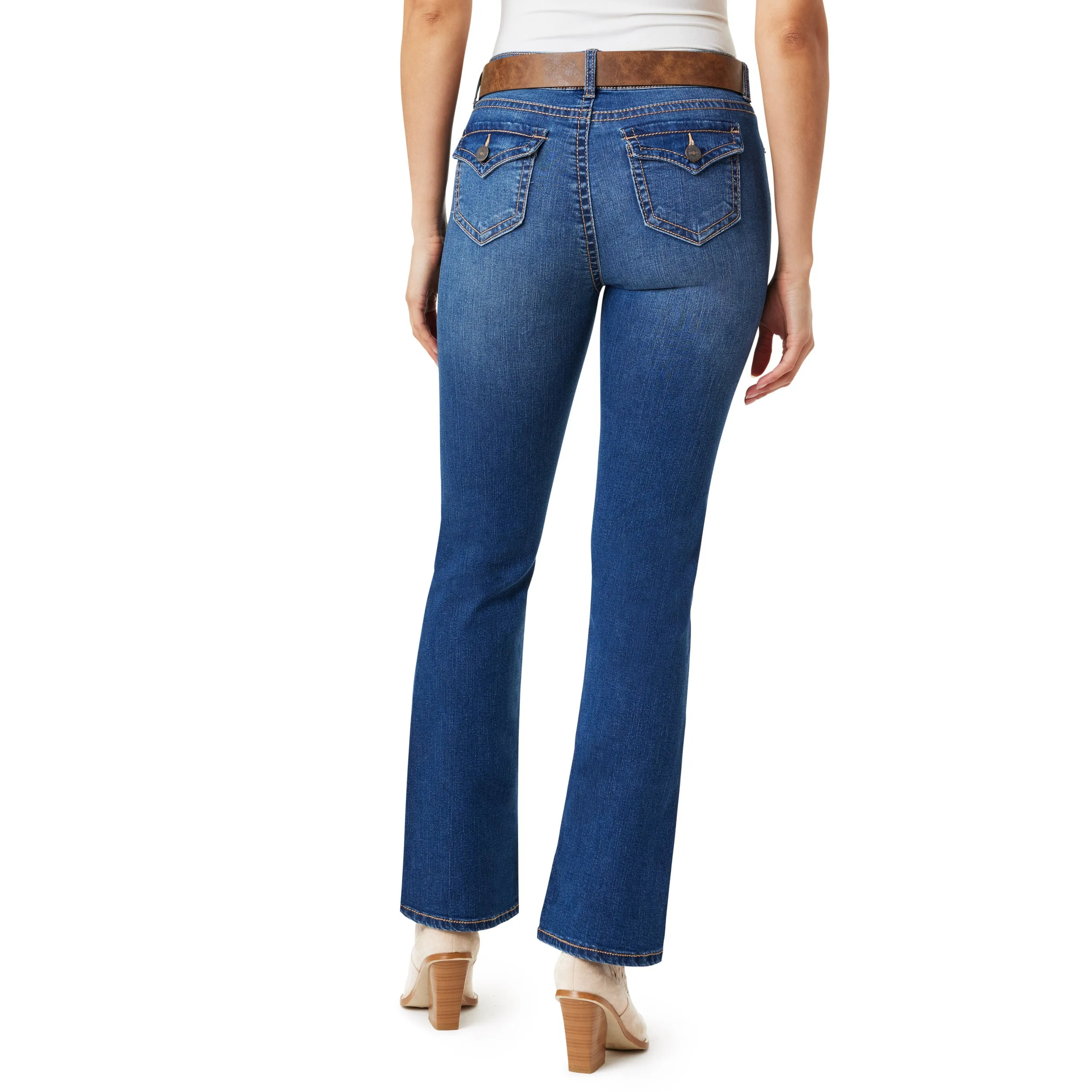 InstaSretch Feisty Curvy Low Rise Slim Flare Jeans sold by Wallflower product image thumbnail 4