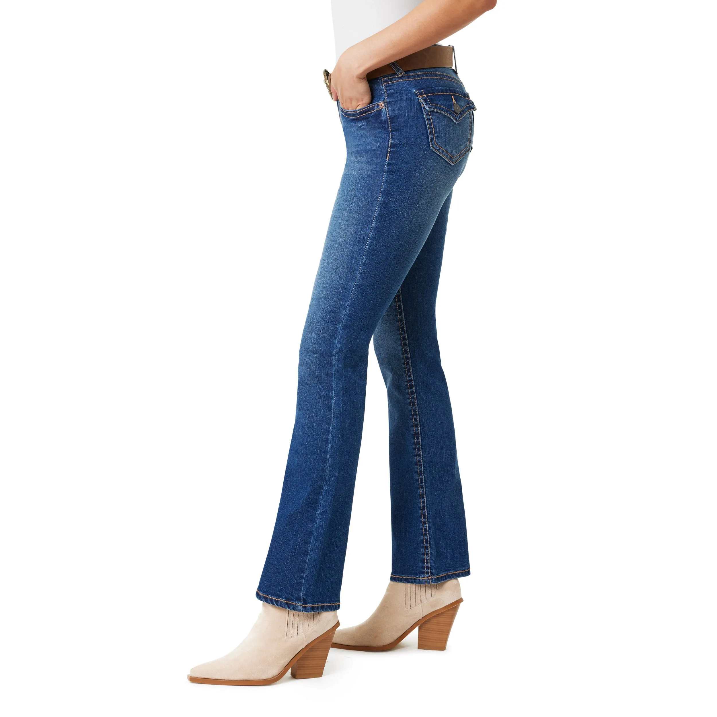 InstaSretch Feisty Curvy Low Rise Slim Flare Jeans sold by Wallflower product image thumbnail 2