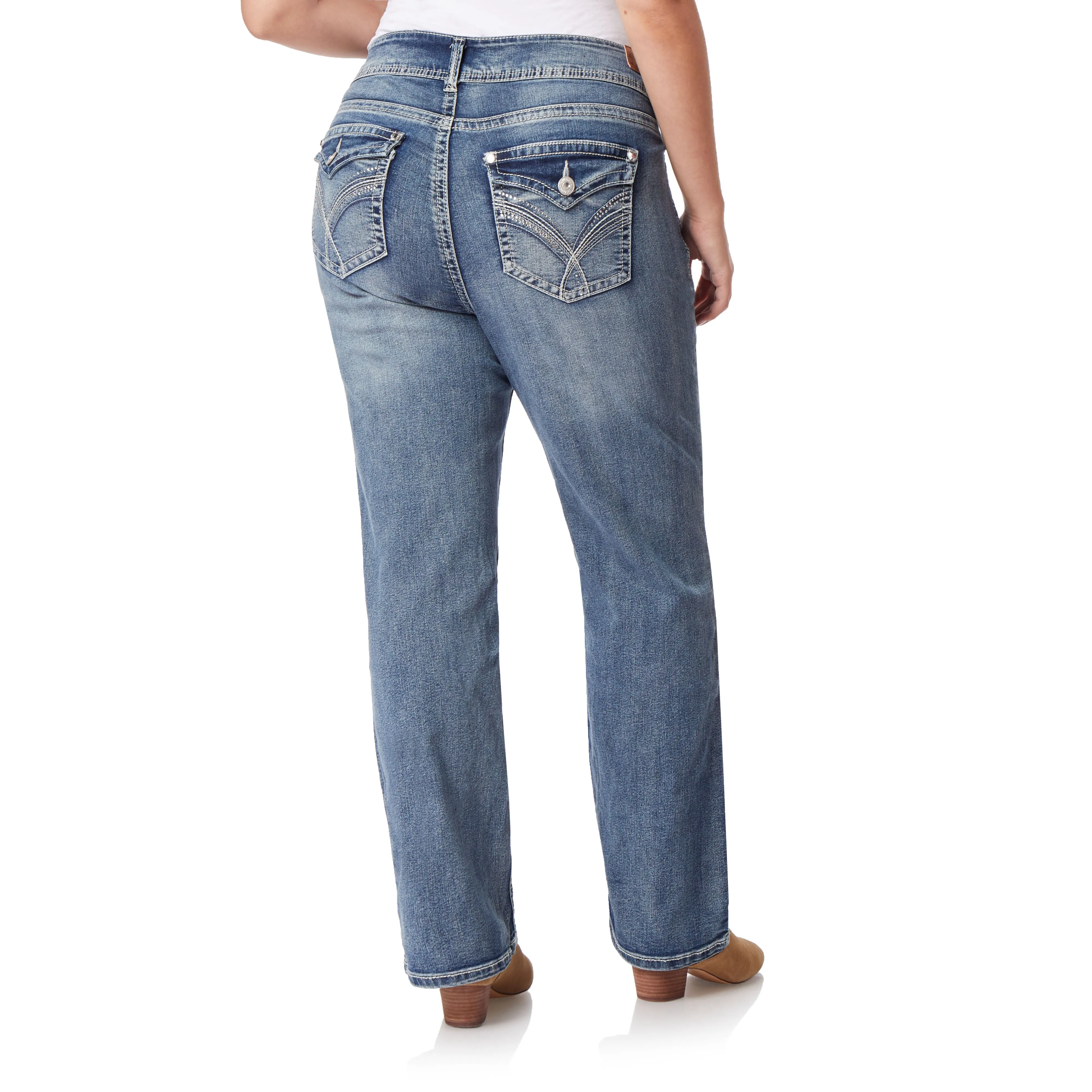 Plus InstaStretch Luscious Curvy Mid-Rise Bootcut Jeans sold by Wallflower product image thumbnail 3