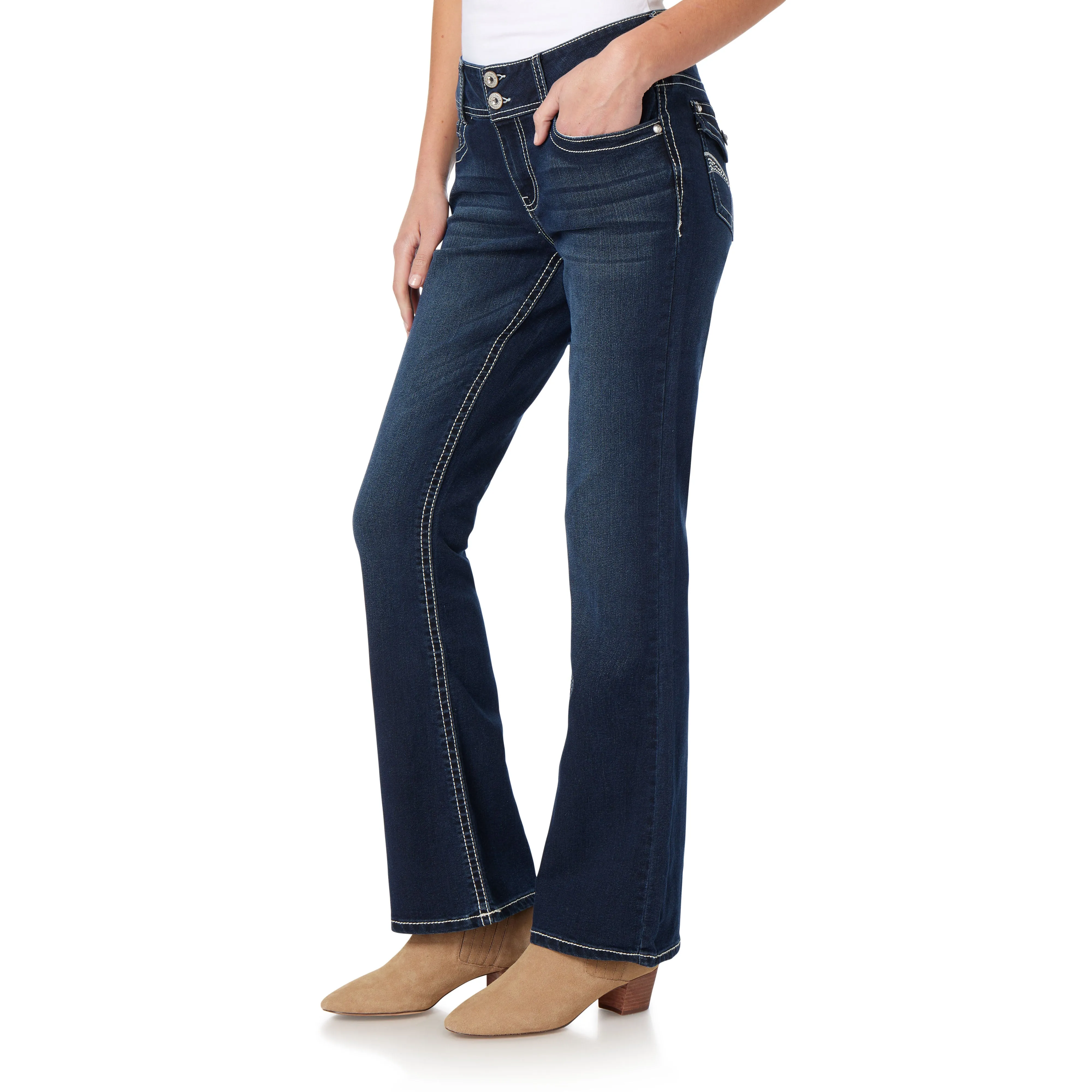 InstaStretch Luscious Curvy Mid-Rise Bling Jeans sold by Wallflower product image thumbnail 2