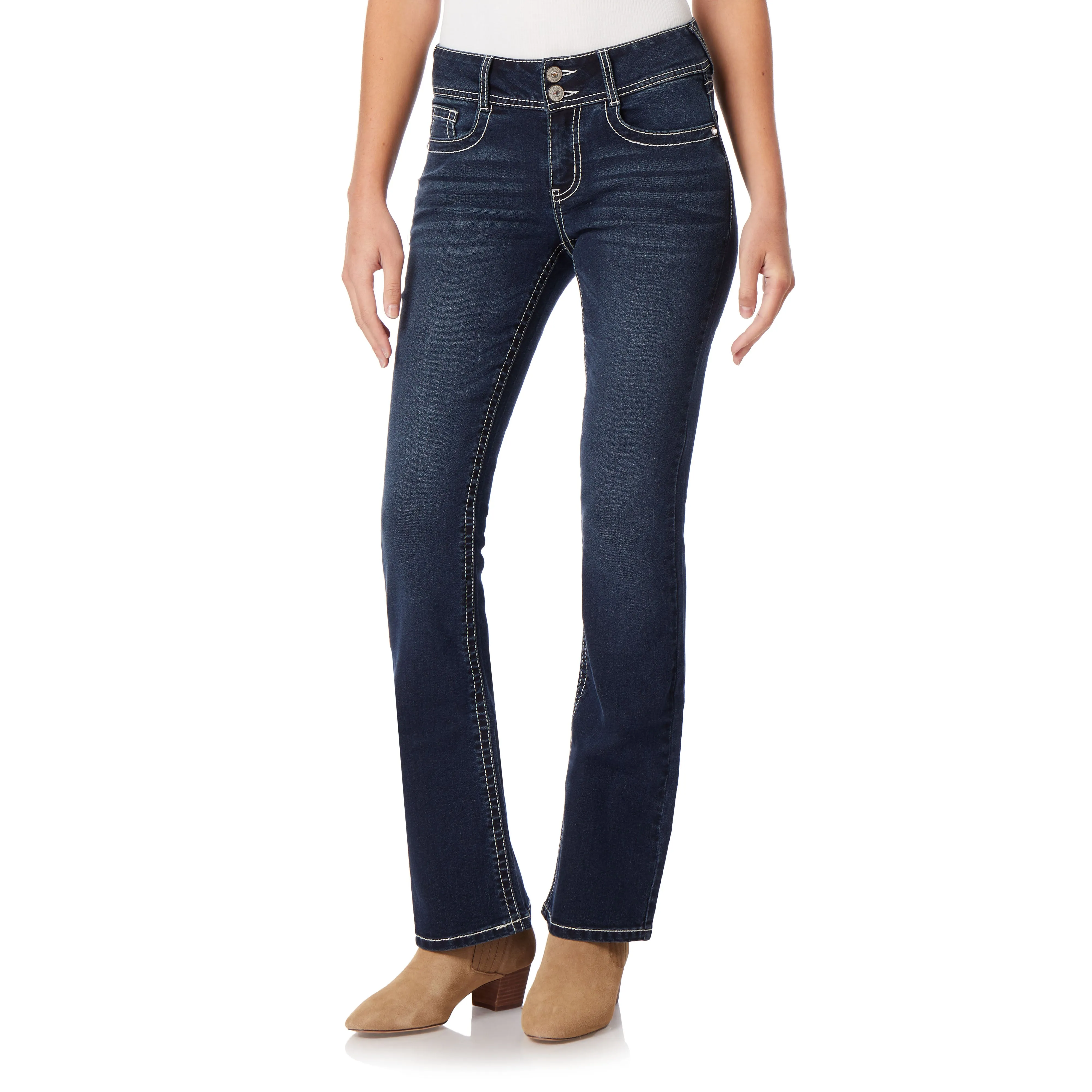 InstaStretch Luscious Curvy Mid-Rise Bling Jeans sold by Wallflower