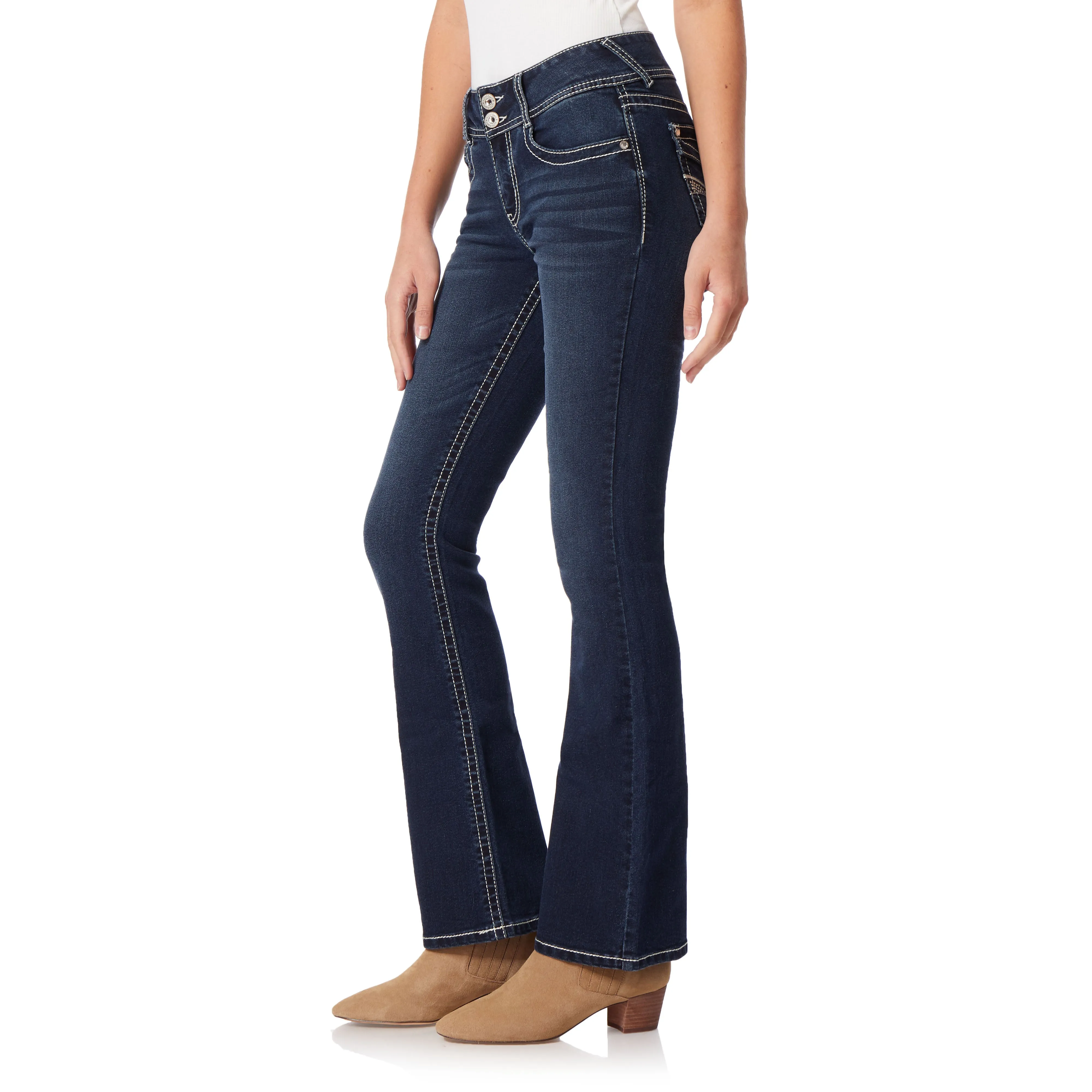 InstaStretch Luscious Curvy Mid-Rise Bling Jeans sold by Wallflower product image thumbnail 3
