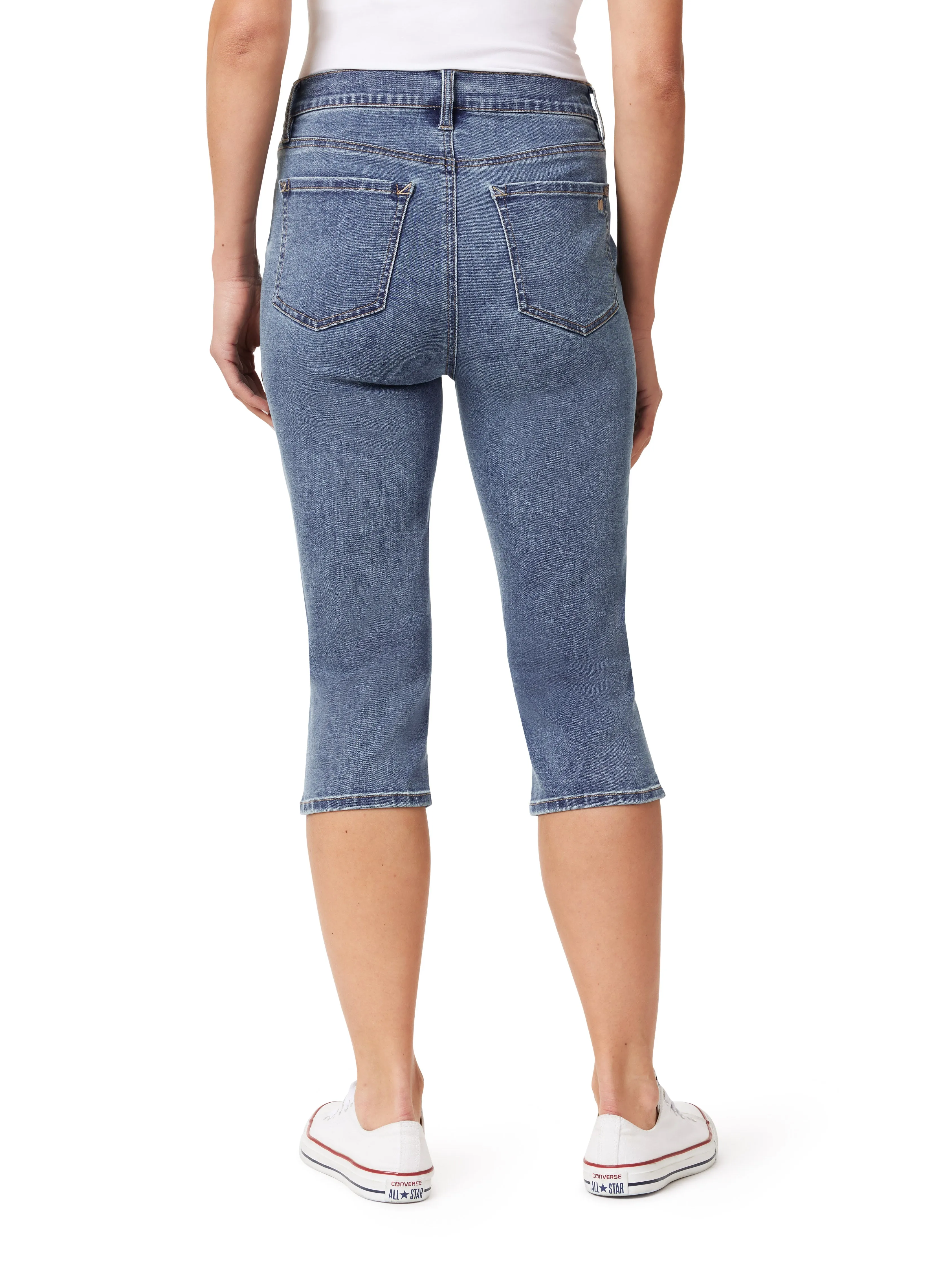 InstaVintage Fearless Curvy Super High-Rise Capri Jeans sold by Wallflower product image thumbnail 4